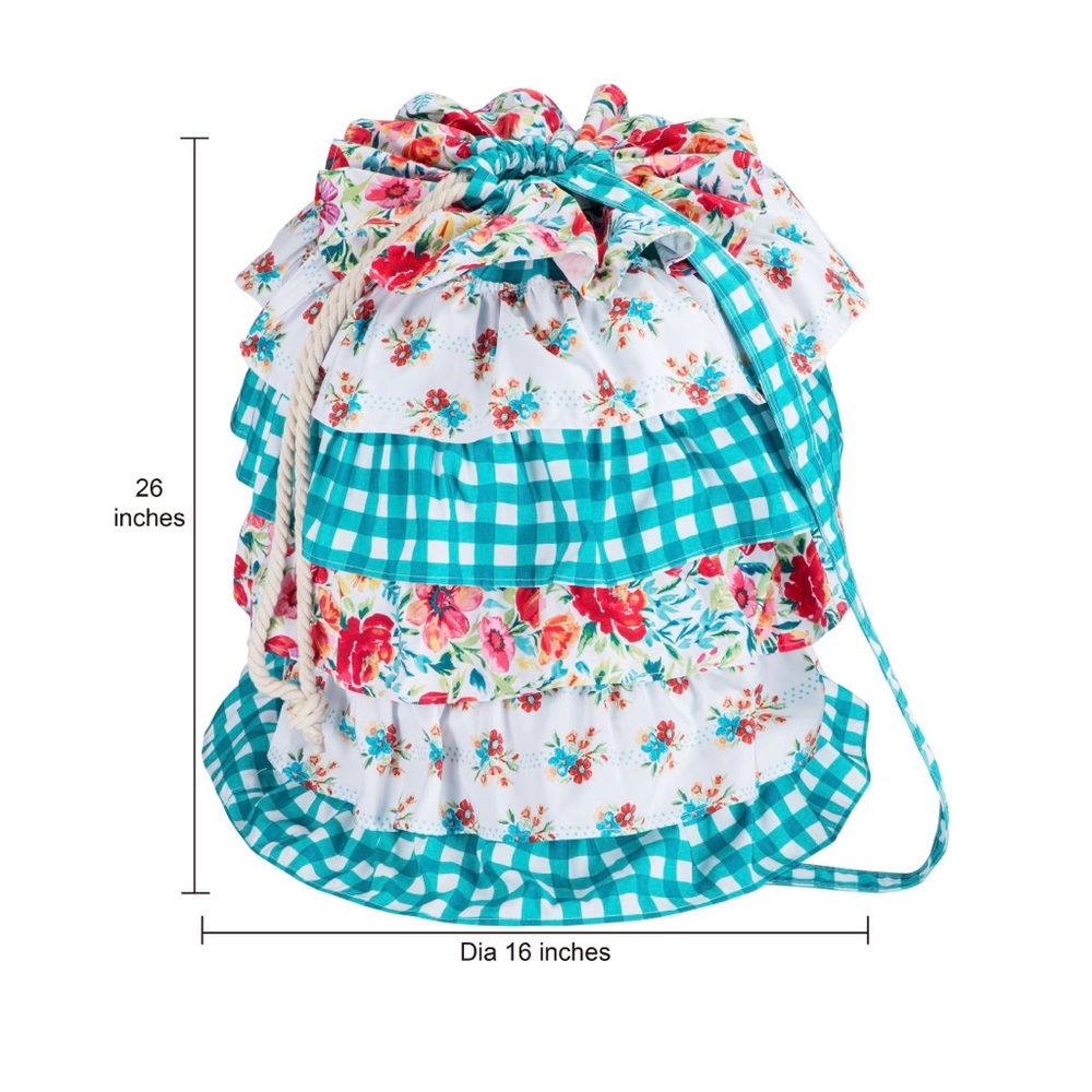 The Pioneer Woman Petal Party Ruffled Laundry Bag - Picture 6 of 6